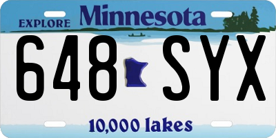 MN license plate 648SYX