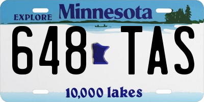MN license plate 648TAS