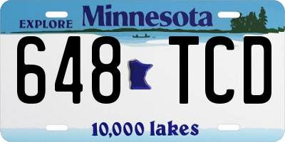 MN license plate 648TCD