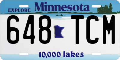 MN license plate 648TCM