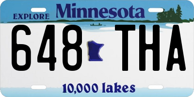 MN license plate 648THA