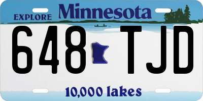 MN license plate 648TJD