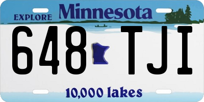 MN license plate 648TJI