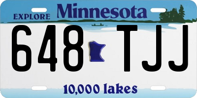 MN license plate 648TJJ
