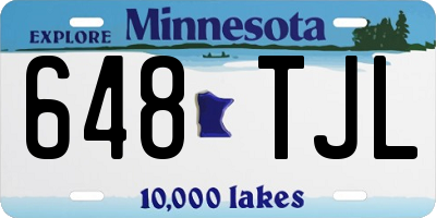 MN license plate 648TJL