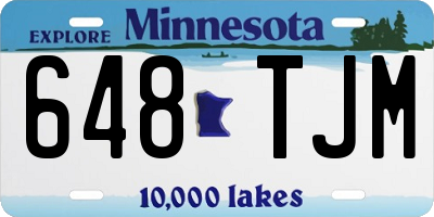 MN license plate 648TJM