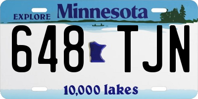 MN license plate 648TJN