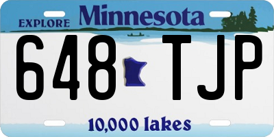 MN license plate 648TJP