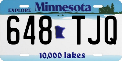 MN license plate 648TJQ