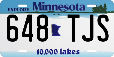 MN license plate 648TJS