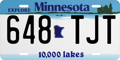 MN license plate 648TJT