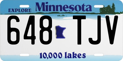 MN license plate 648TJV