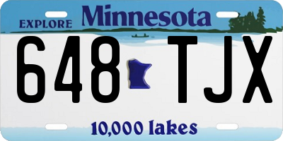 MN license plate 648TJX