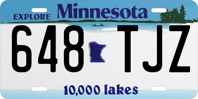 MN license plate 648TJZ