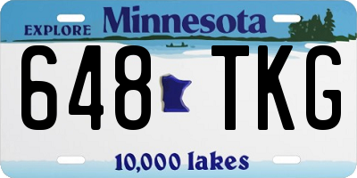 MN license plate 648TKG