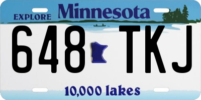 MN license plate 648TKJ