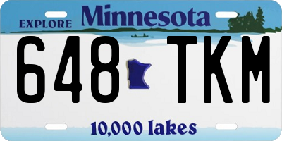 MN license plate 648TKM