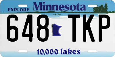 MN license plate 648TKP