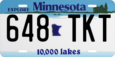 MN license plate 648TKT