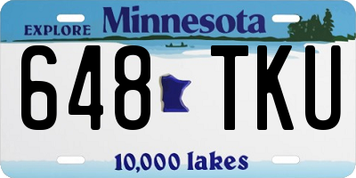 MN license plate 648TKU