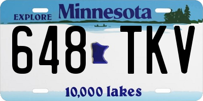 MN license plate 648TKV