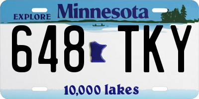 MN license plate 648TKY