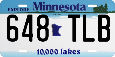 MN license plate 648TLB