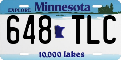 MN license plate 648TLC