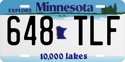 MN license plate 648TLF