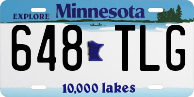 MN license plate 648TLG