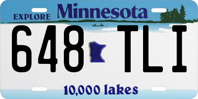 MN license plate 648TLI