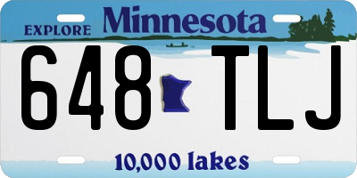 MN license plate 648TLJ