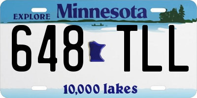 MN license plate 648TLL