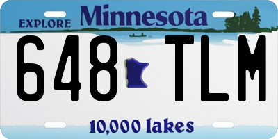 MN license plate 648TLM