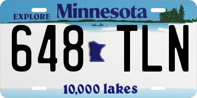 MN license plate 648TLN