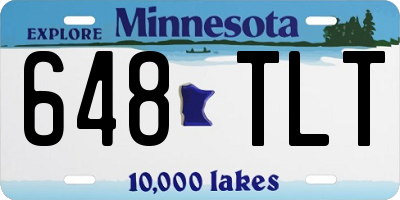 MN license plate 648TLT