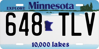 MN license plate 648TLV