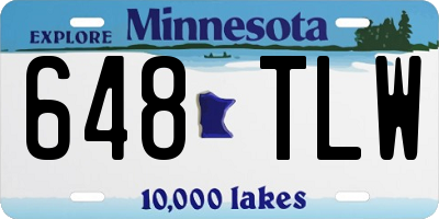 MN license plate 648TLW