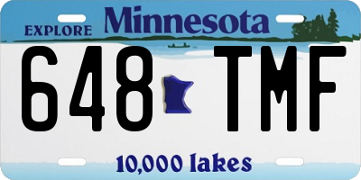 MN license plate 648TMF