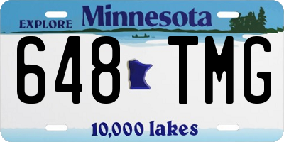 MN license plate 648TMG