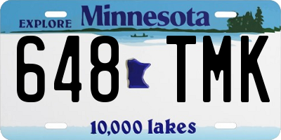 MN license plate 648TMK