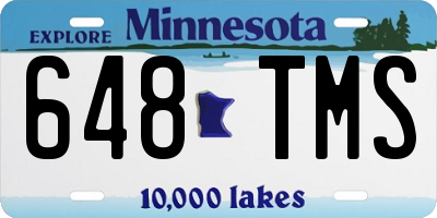 MN license plate 648TMS