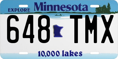 MN license plate 648TMX
