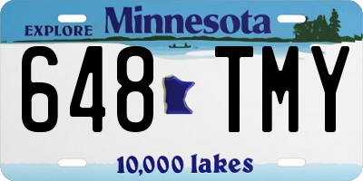 MN license plate 648TMY