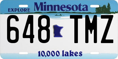 MN license plate 648TMZ