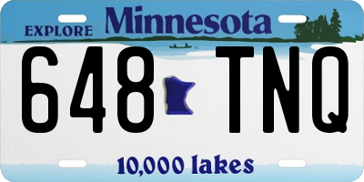 MN license plate 648TNQ