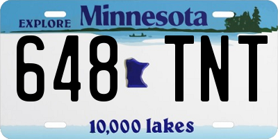 MN license plate 648TNT
