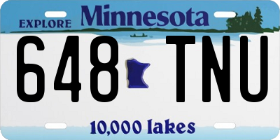 MN license plate 648TNU