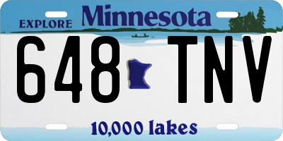 MN license plate 648TNV