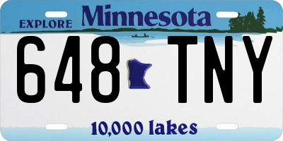 MN license plate 648TNY